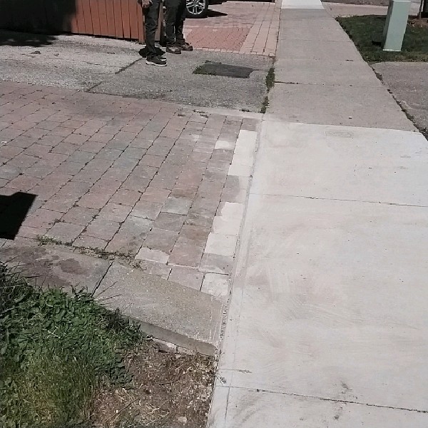 Interlocking brick paver installation