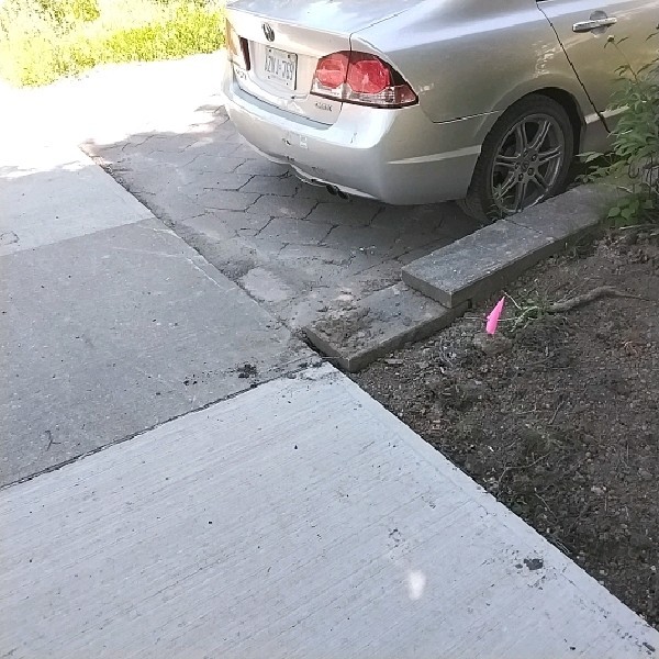 Site preparation for paver walkway